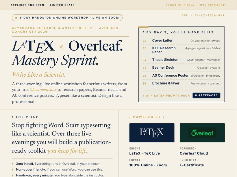 LaTeX & Overleaf Mastery Sprint