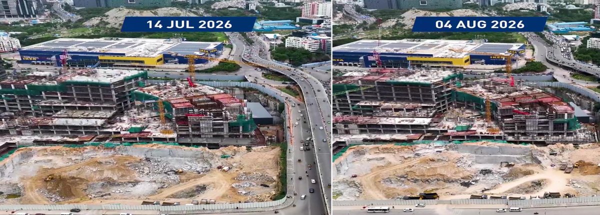 Sample drone survey output: same site compared across two survey dates