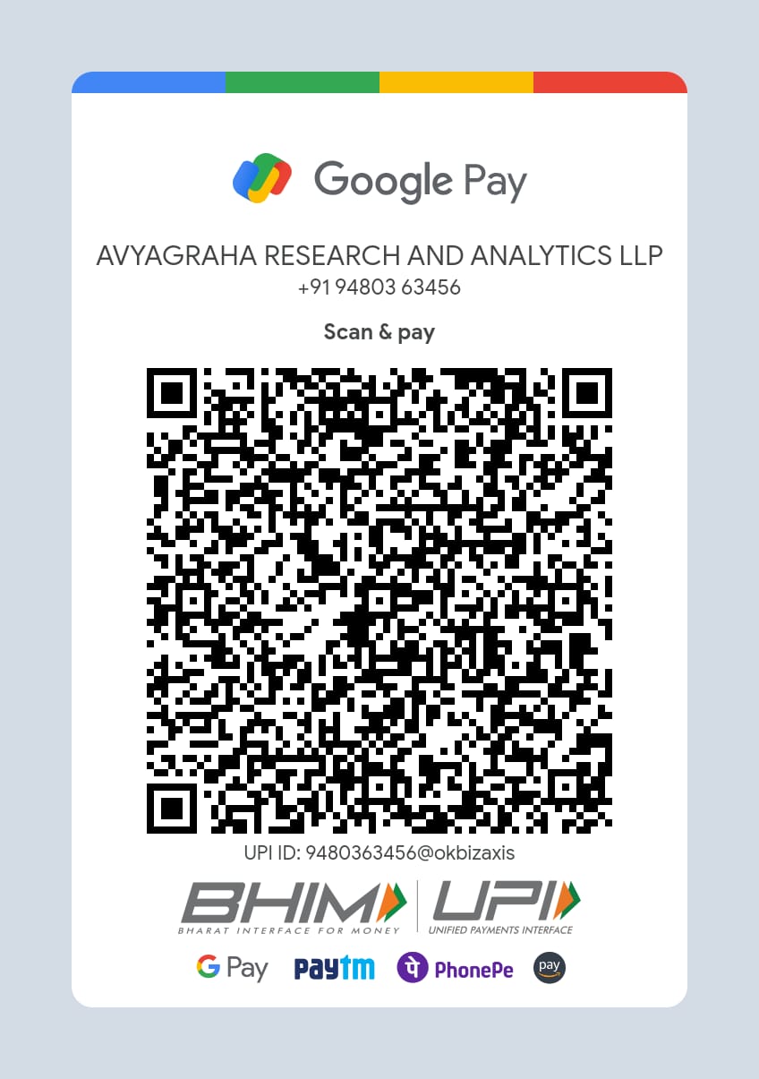 UPI payment QR code for Avyagraha Research and Analytics LLP